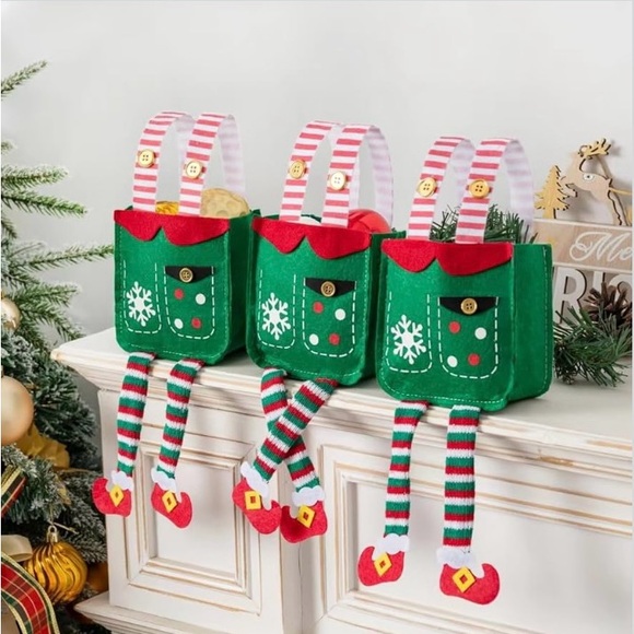 6 Christmas themed elf treat bags NEW - Picture 6 of 6